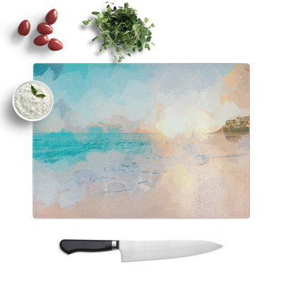 Tempered Glass North Shore Beach Hawaii Chopping Board