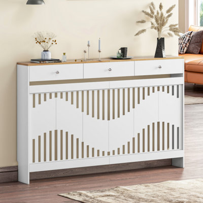 Radiator Cover With Drawers, Modern Mdf Wood Cabinet Shelf Heating Cover For Living Room Bedroom Hallway