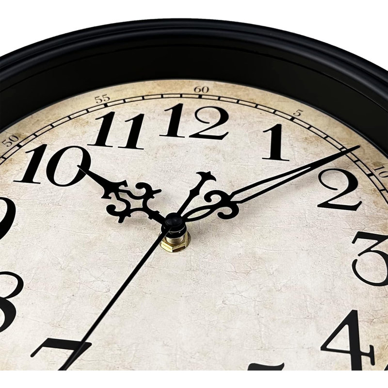 Wall Clock, Retro Black