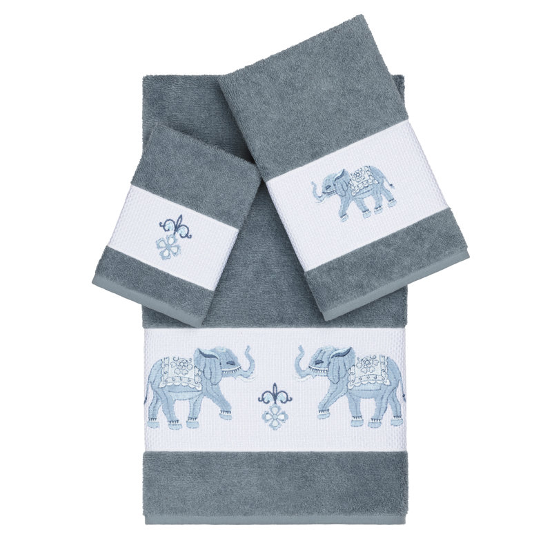 Ensemble de serviettes 3 pièces Quinn, Bleu sarcelle