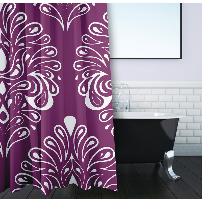 Rideau de douche Kolby, Mauve