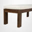 Ensemble de table de salle à manger 6 pièces avec banc, table de salle à manger longue avec trou pour parasol, bois massif, fauteuils rembourrés, style campagnard moderne, utilisation à l'extérieur-815110647