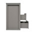 Meuble-lavabo compact sur pied avec lavabo en céramique et finition imperméable, design moderne en bois massif pour petits espaces