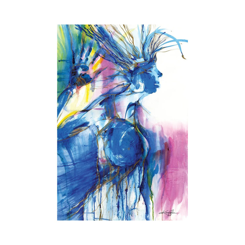 Blue Woman by Kathy Morton Stanion - Wrapped Canvas Gallery-Wrapped Canvas Giclée, 101.6 cm H x 66.04 cm W x 3.175 cm D