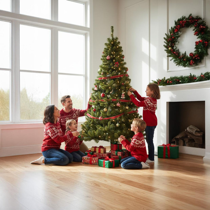 Lighted Artificial Christmas Tree, 10 ft.