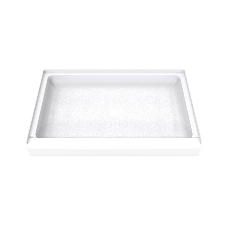 Base de douche à seuil simple DreamLine DreamLine, Centre, L 48 po x L 32 po x H 5,5 po, Forme rectangulaire