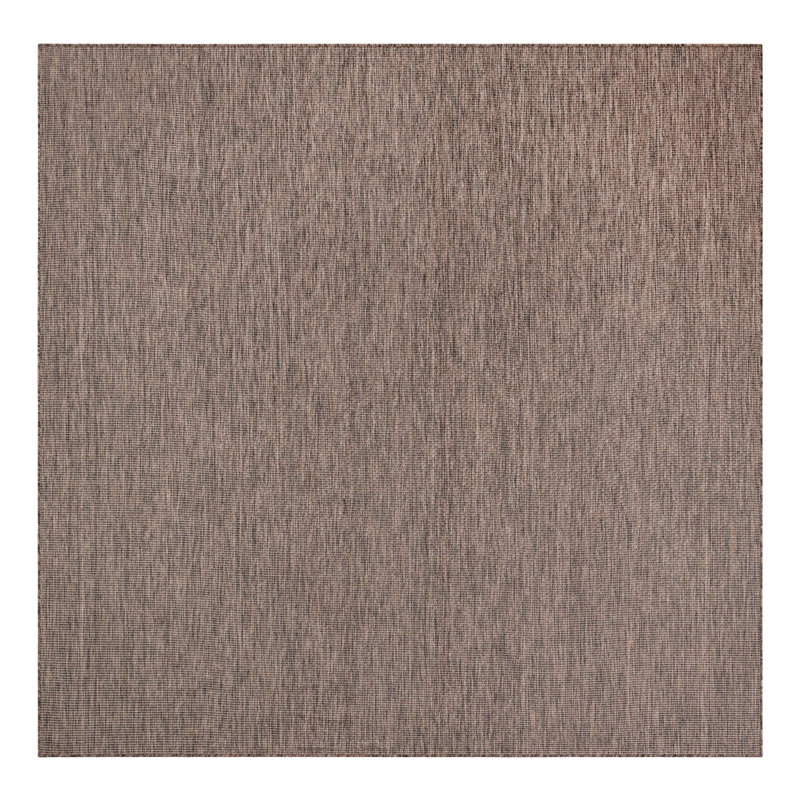 Tapis intérieur brun clair Abderus, Brun, Carré 10 pi