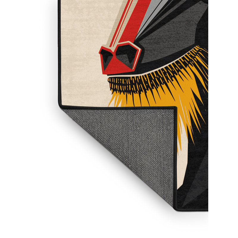 Tapis gris moelleux moelleux à motif géométrique Abson Mandrill, 8 x 10