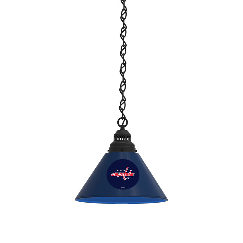 Luminaire suspendu conique 1 lumière NHL, Noir, Washington Capitals