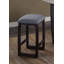 Tabouret de comptoir 1pc avec repose-pieds rembourré