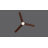 Jet3 52" Indoor Matte Black Ceiling Fan with Reversible Walnut/Black Blades, LED Light-1818465587-1818465591
