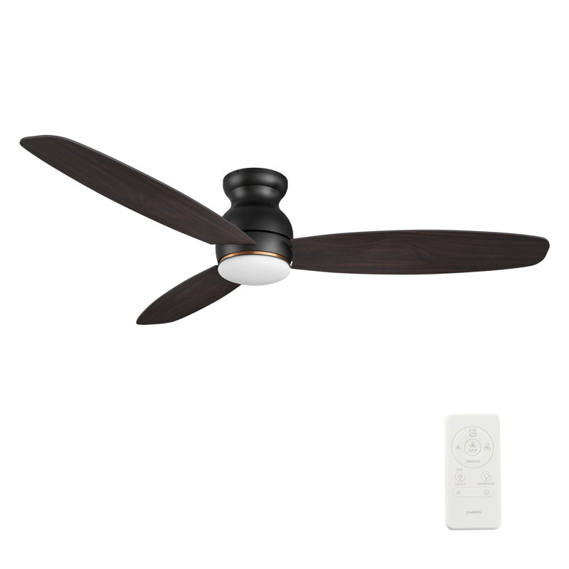 60'' Ceiling Fan with LED Lights, Black/Dark Walnut 