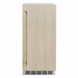 ZLINE Autograph Edition 15 in. Touchstone Nugget Ice Maker with Panel-Ready Door and Bronze Handle