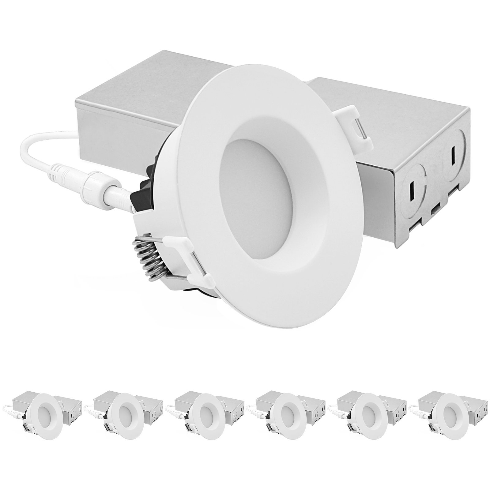 Luxrite 3 In. Led Regressed Mini Panel Spotlight, 5cct, 9/12 Watt, 750/ ...