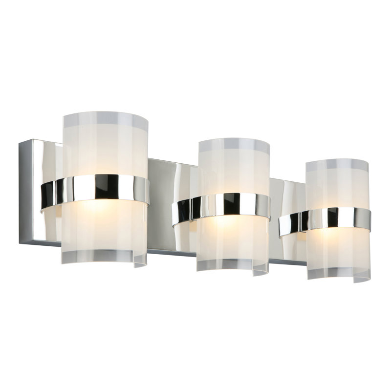 Haswell 3 - Light LED Dimmable Polished Chrome Flush Mount