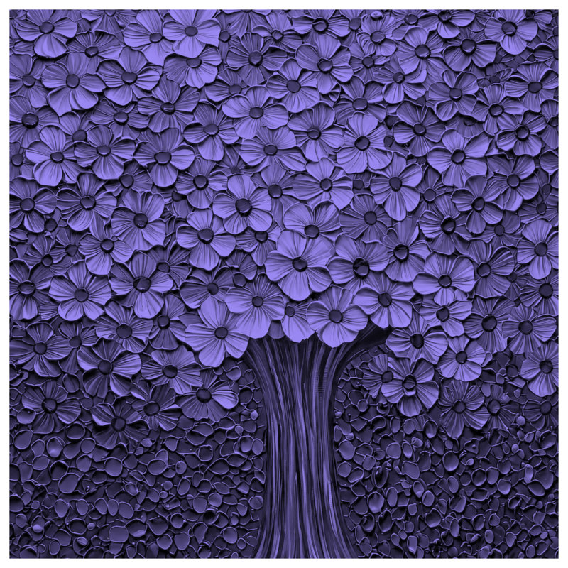Rideaux de douche mauve à motif floral extra long, L 70 po x H 84 po