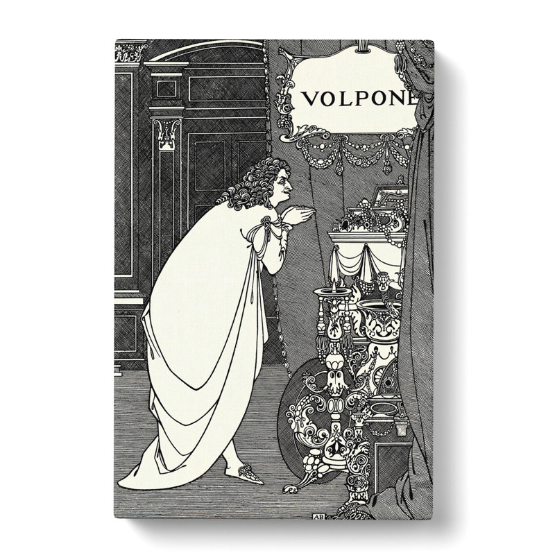 Volpone Adoring His Teasures by Aubrey Beardsley - Wrapped Canvas, 76cm H x 50cm W x 3cm D