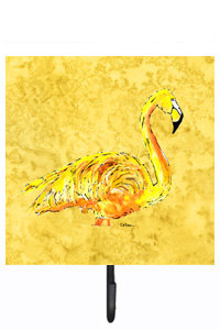 Porte-laisse flamant rose et crochet mural