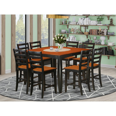 Teressa Butterfly Leaf Rubberwood Solid Wood Dining Set by Alcott Hill