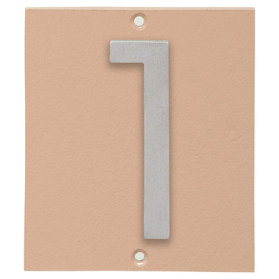 Plaque d’adresse murale sur 1 ligne flottante