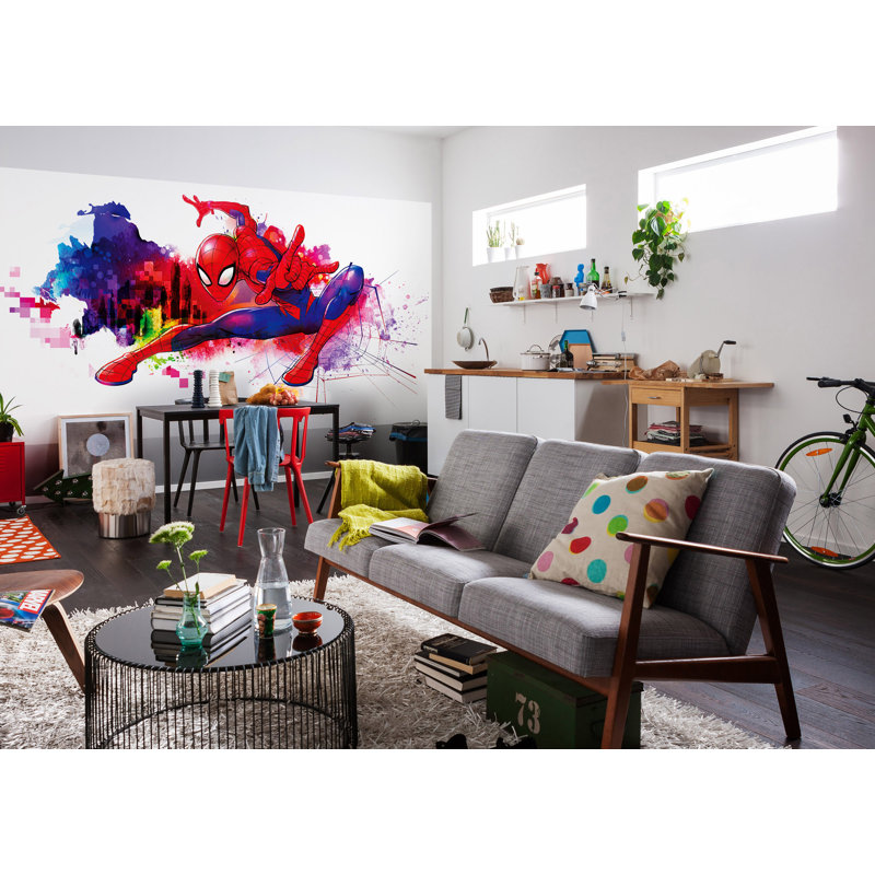 Marvel Spider-Man Graffiti Art Unpasted Wall Mural On Non-Woven 300 Cm X 150 Cm