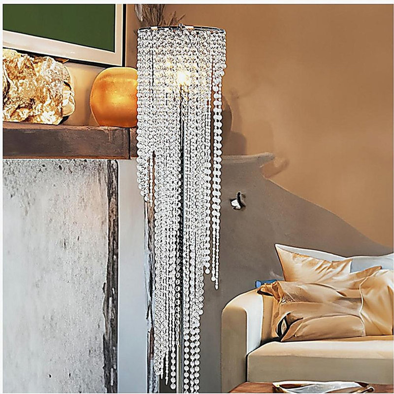 Elegant Crystal Floor Lamp