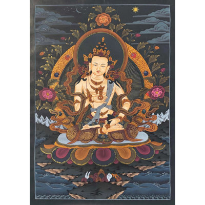 Vajrasattva Thangka (Brocadeless Thangka)