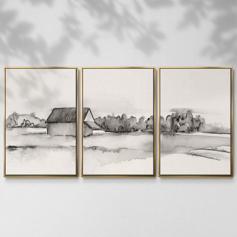 Wyeth Barn I 3 pièces, H 40 po x l 78 po x P 2 po, Or