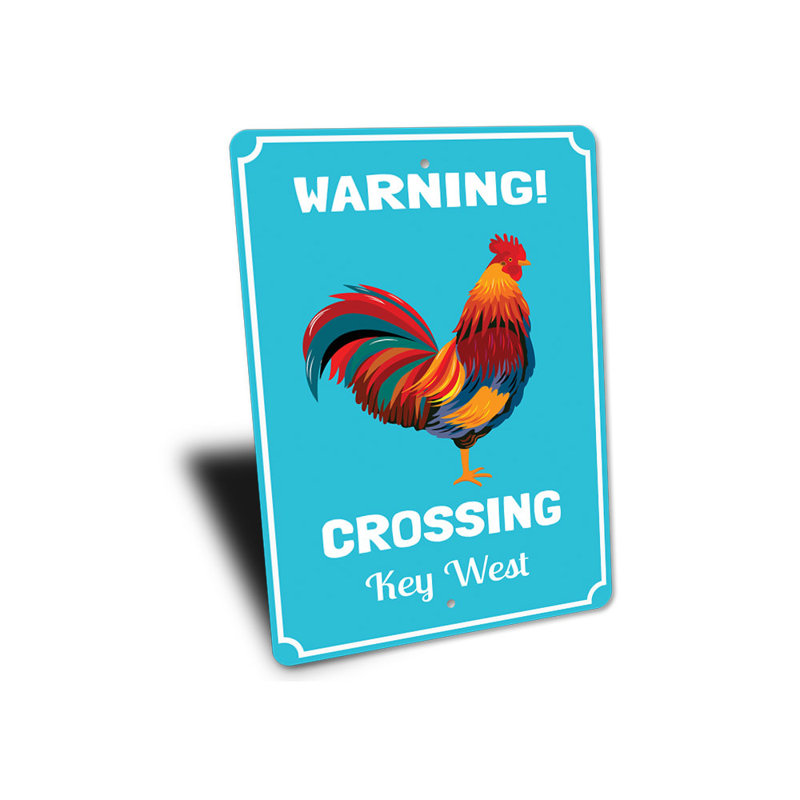 Plaque coq en aluminium, H 18 po x l 12 po x P 0,06 po