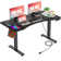Kashif 55'' Electric Height Adjustable Standing Desk With 2 USB Ports, 3 Power Outlets, and 4 Casters, 2 Hooks