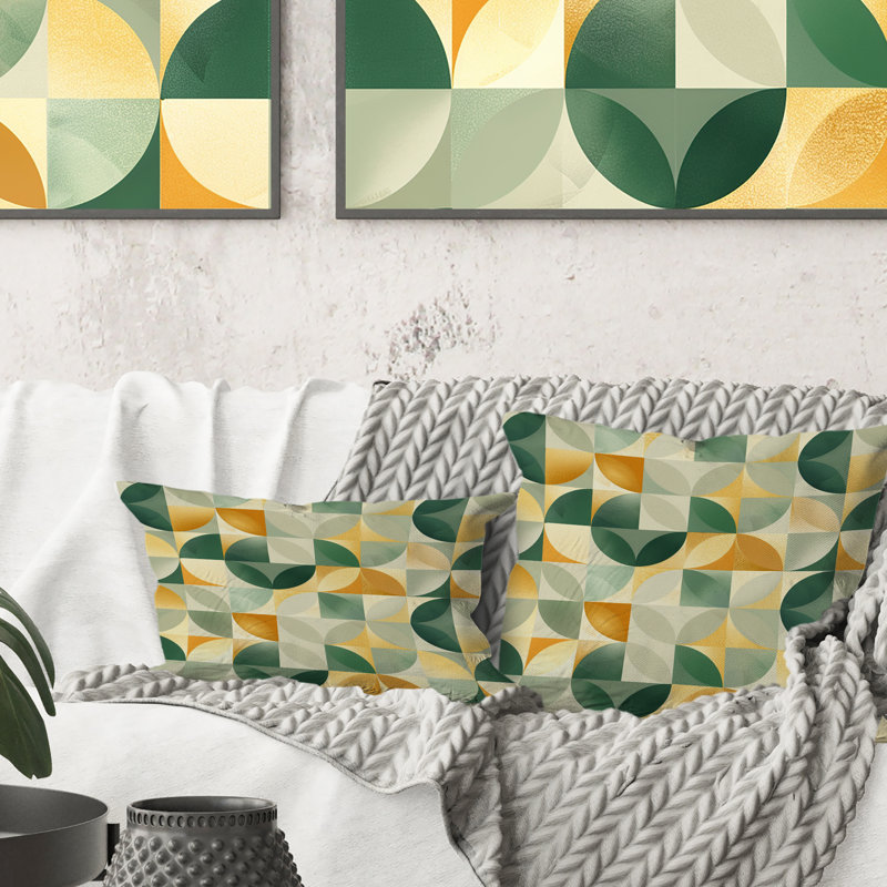 Coussin Green Green Circles - pois, H 16 po x l 16 po