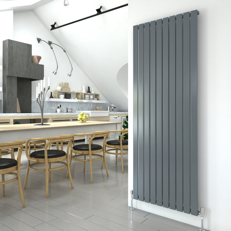 Belfry Heating Octavius 5460 BTU Hydronic Panel Space Heater, Anthracite