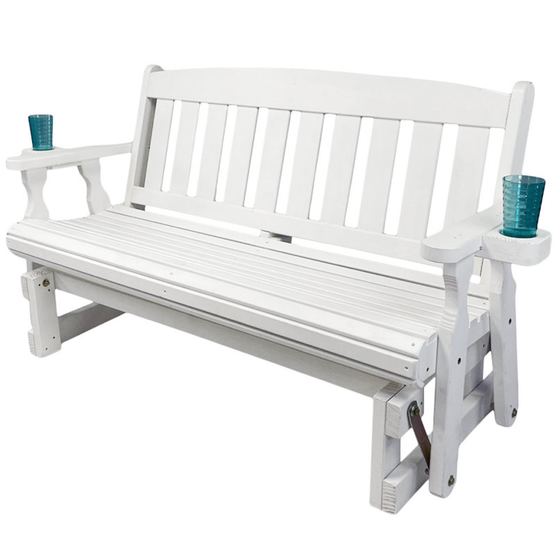 Banc oscillant Amish Casual 800 lb, Teinture blanche demi-solide