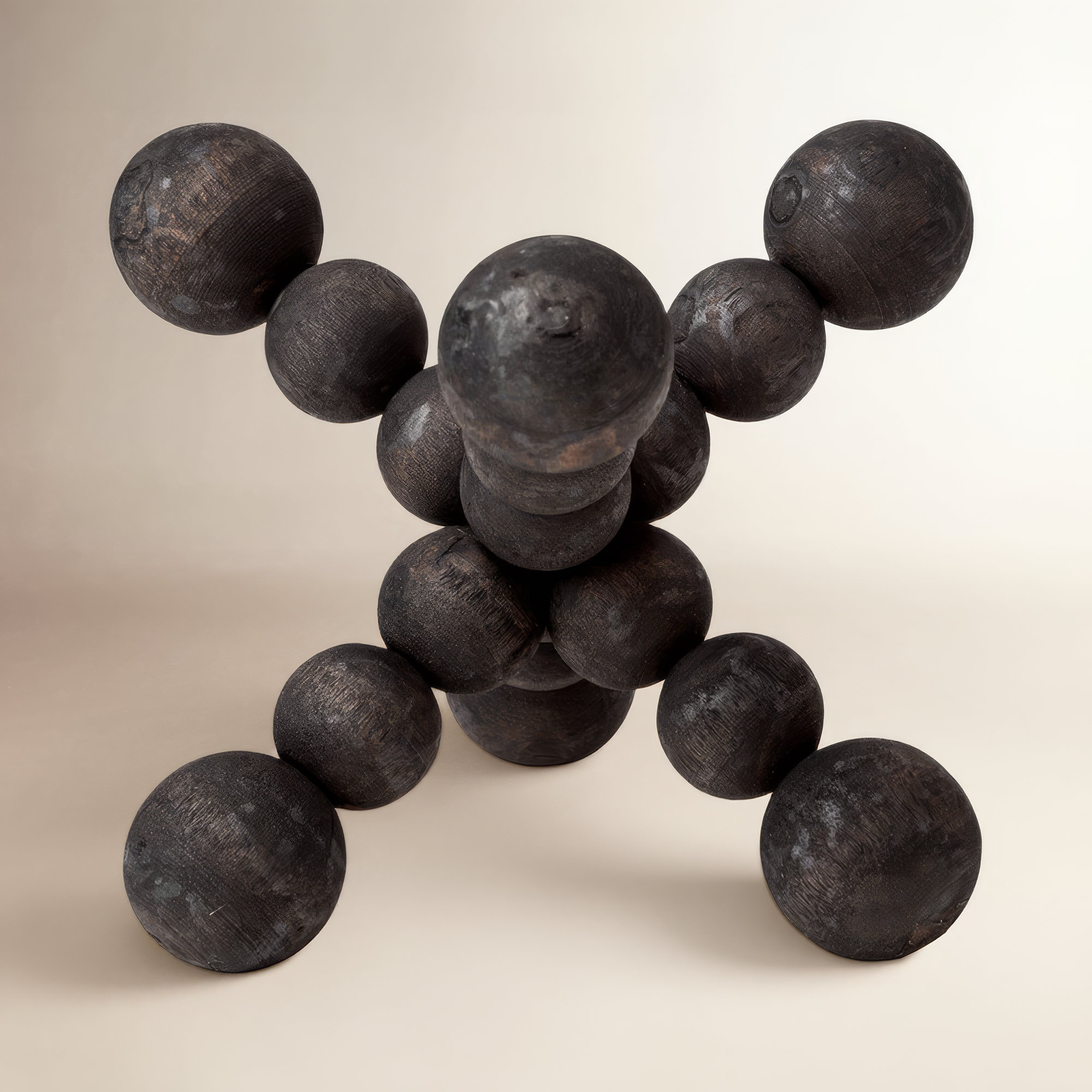 Page Sculpture, 6.7" H x 6.7" W x 6.7" D, Black