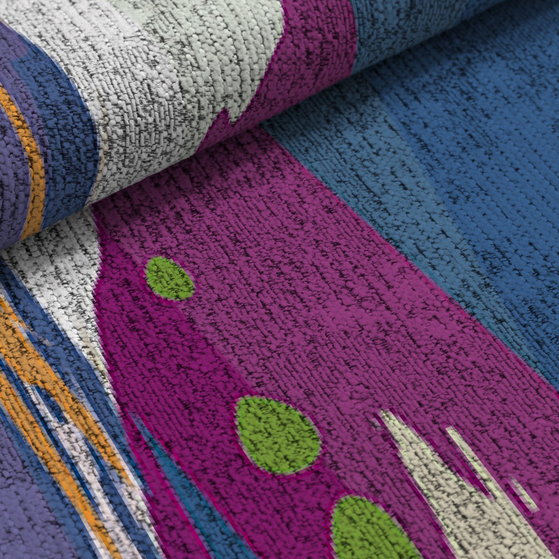 Aariv Abstract Hand Woven Area Rug, Rectangle 120 x 170cm