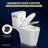 Two-Piece Elongated Toilet In White With Soft-Close Lid, 1.6 GPF Flush, Compatible With Macerator Pump (Toilet Only)