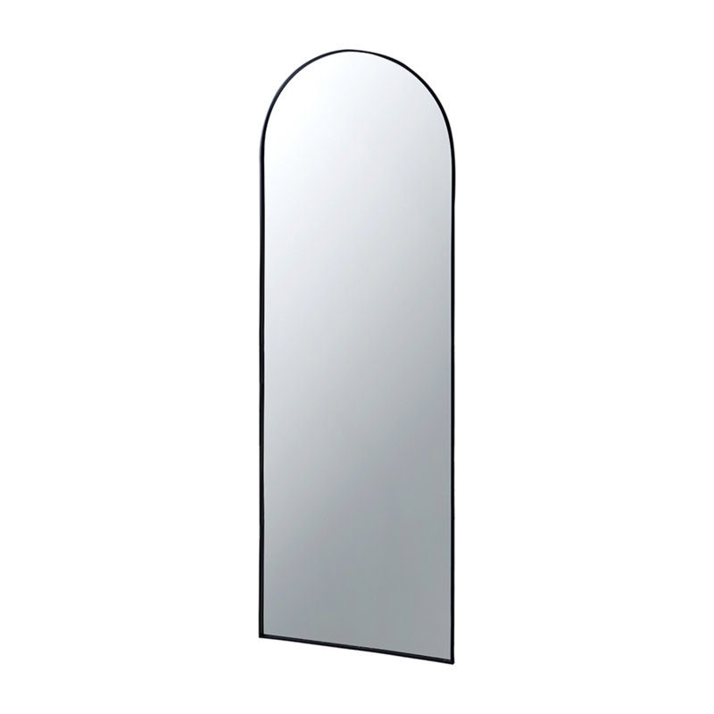 28X1x74" Celine Arch Body Mirror, Mirror, Black