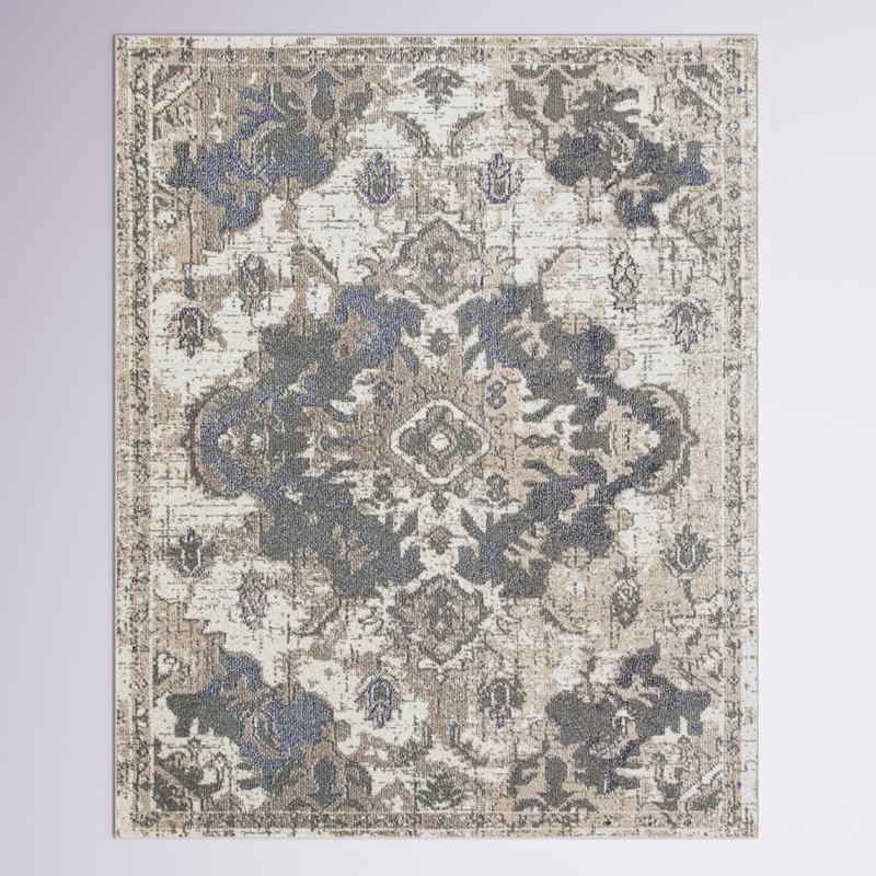 Kimberley Oriental Beige Area Rug, Rectangle 8' x 10'