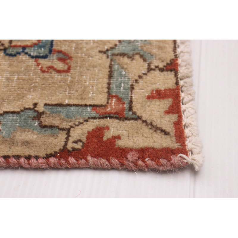 Tapis unique en laine 9 pi 10 po x 13 pi 4 po années 1990 Fayette