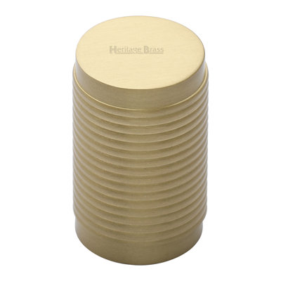 Heritage Brass Signac Heritage Cabinet Knob Cylindric Ribbed Design 21mm