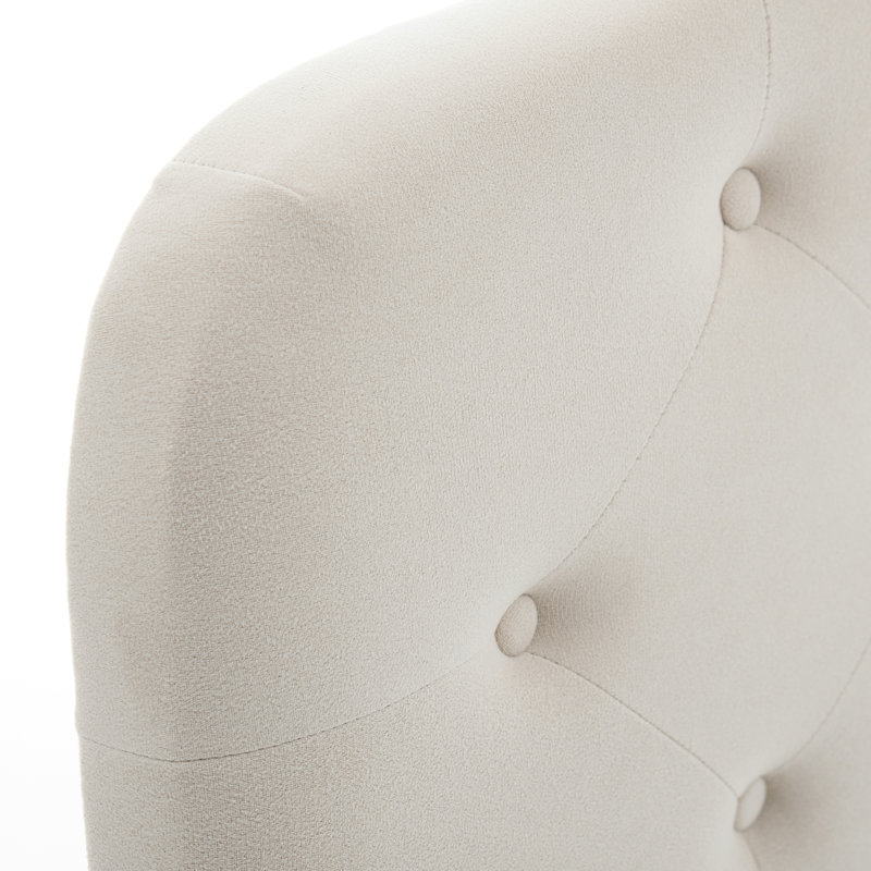 Tête de lit tapissier, Grand lit, Beige, Velvet