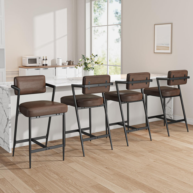 Counter Stool with Metal Frame