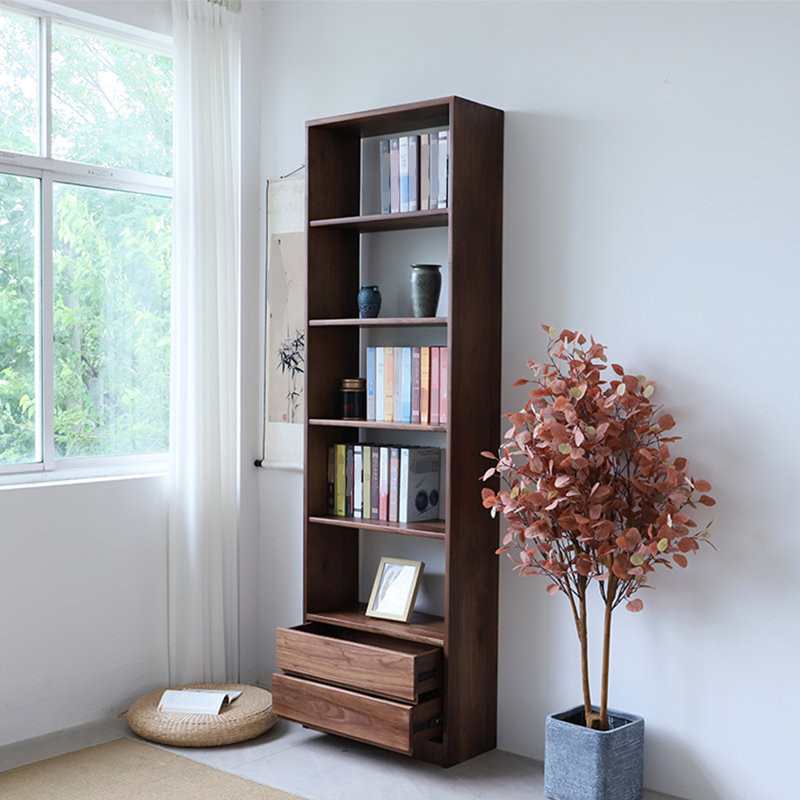 Classic black walnut bookcase