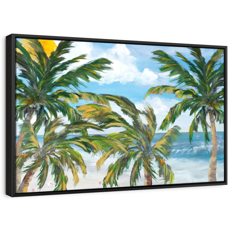 Plage «Tropical Trees Paradise Wall Art», H 9 po x l 13 po