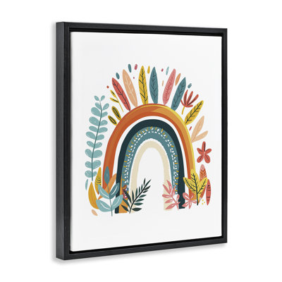  «Boho Rainbow Blooms Floater» par LSR Design Studio