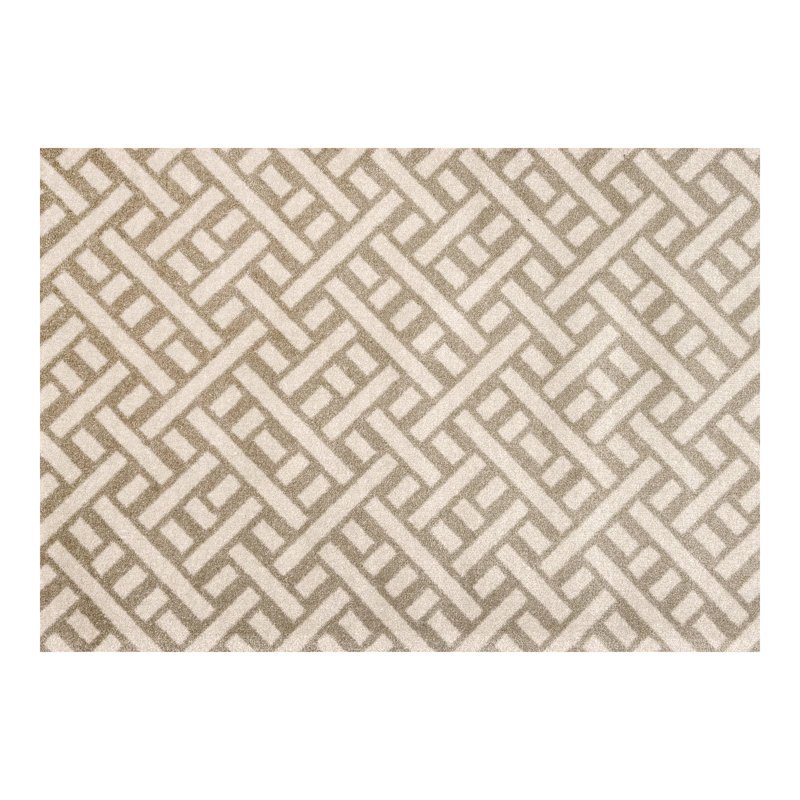 Tapis lavable trellis standard beige et crème 2x3, L 24 po x L 36 po , Taupe / Crème