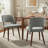  Upholstered Dining Side Chairs with Wood Legs Set Of 4-28864502