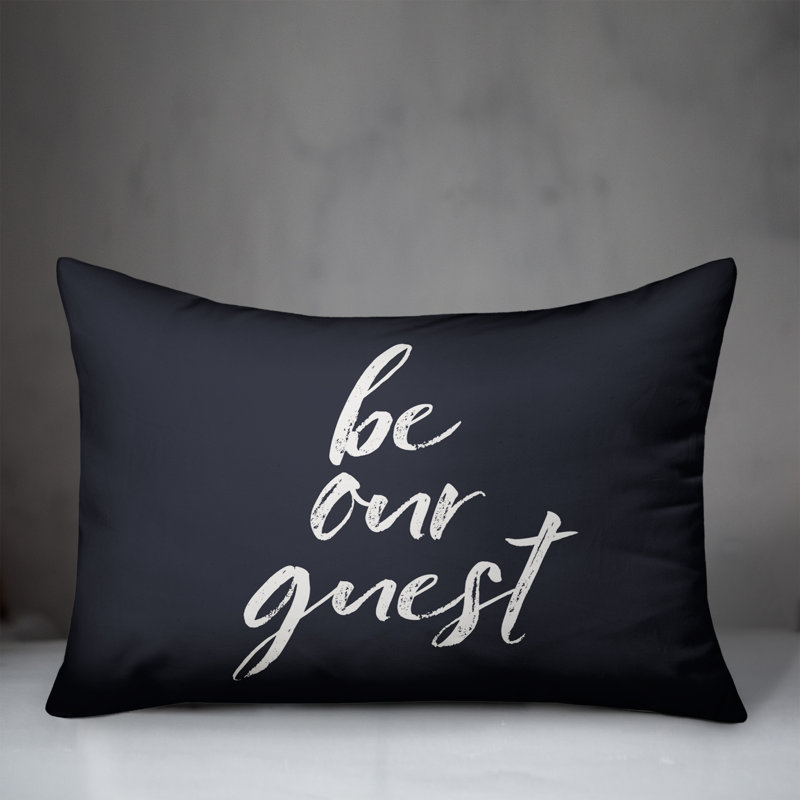Outdoor Reversible Throw Pillow, 14" H x 20" W, Navy