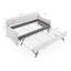Lit de jour simple rembourré avec lit gigogne simple et charge USB, lin-893816530