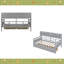 Lit de jour simple, support en lattes de bois, avec tablettes de chevet et deux tiroirs-767333585-767333587